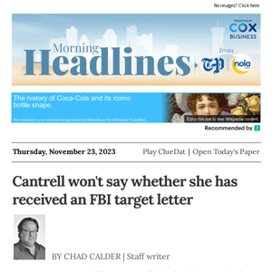 Cantrell mum on FBI probe