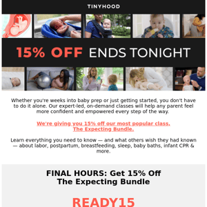FINAL HOURS 📣 Tinyhood: get 50% off The Expecting Bundle now!