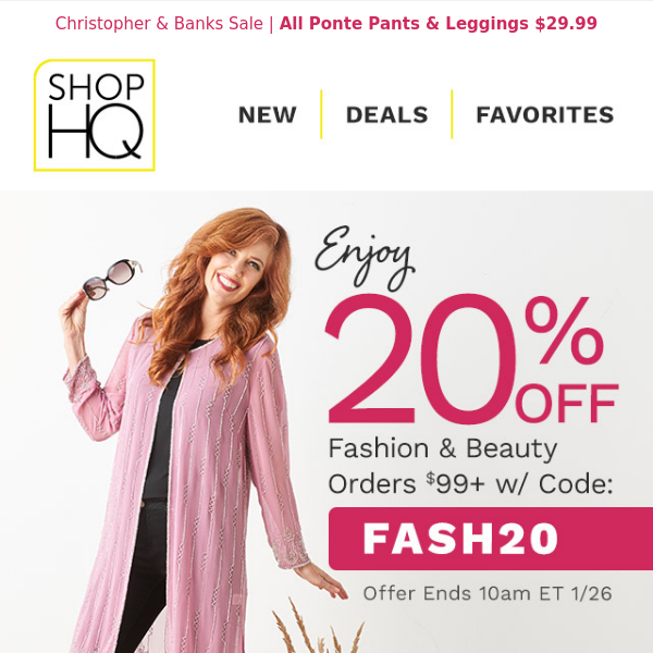 COUPON INSIDE! EXTRA 20% OFF Fashion & Beauty