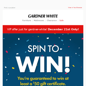 You’re A Winner, Gardner-White 🥳