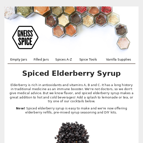 New! Spiced Elderberry Syrup Mix