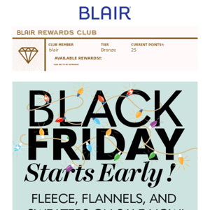 Blair, Black Friday Starts NOW with 40% OFF!