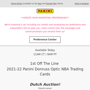 🏀 1st Off The Line 2021-22 Panini Donruss Optic NBA Trading Cards Available Today