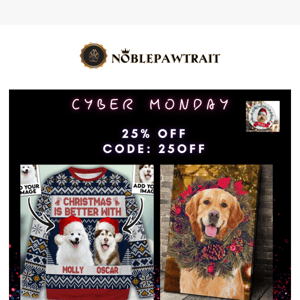 🔥 Cyber Day Special! 🏝️🐾 Get Your Pet's Face on a Custom Gift Now! 🎁✨