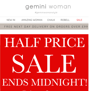 Hurry....Sale Ends Midnight!