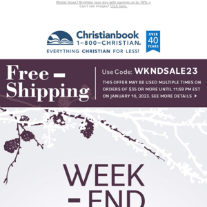 This Weekend Only! Great deals + FREE Shipping