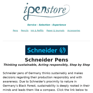 Brand Focus - Schneider Pens from the Black Forest in Germany