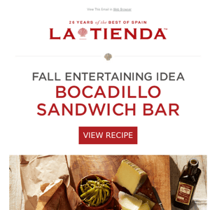 Spanish Food Fan, Create an Easy Bocadillo Sandwich Bar for Tailgates and Fall Fiestas