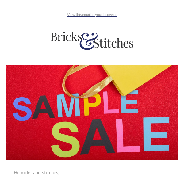 Your Summer Sample Sale Invitation