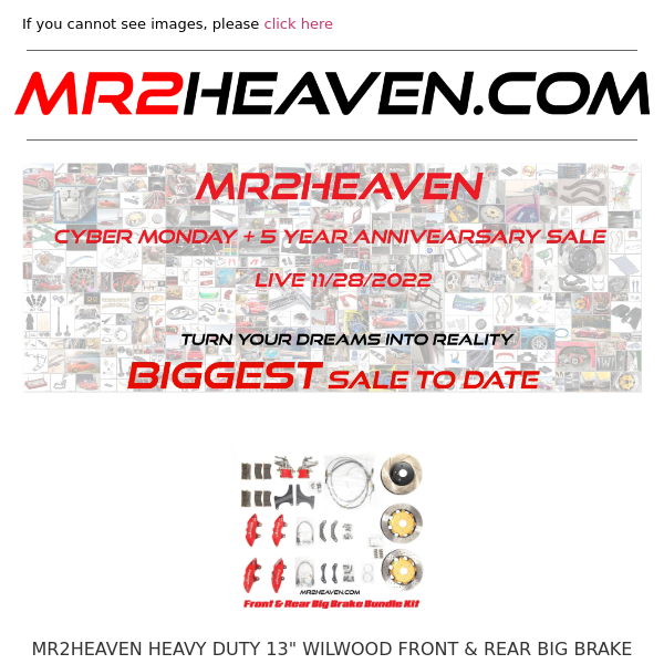 ⛄️MR2 Heaven Cyber Monday SALE! Still Time to Save! BBK 1 Piece Rotors Arriving In Stock Today! 🏁