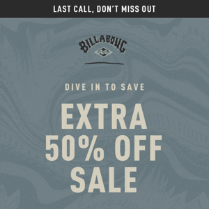 Last Call: Extra 50% off sale ends tonight 🚨