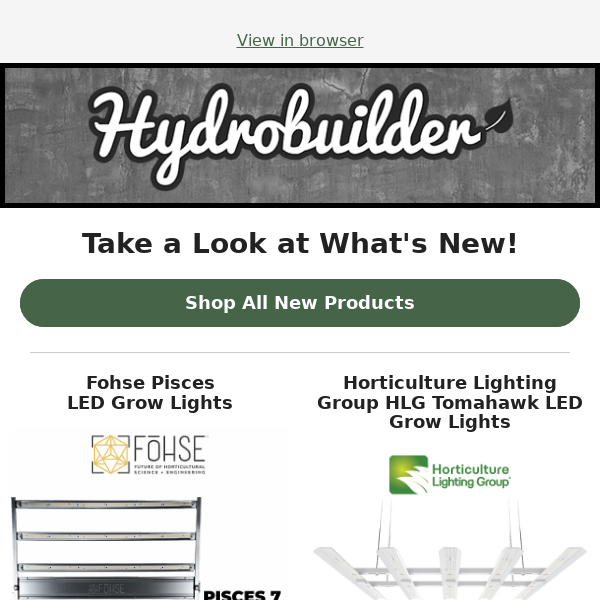 New Products Alert! 🔎 LED lighting, Harvest Equipment, and More!