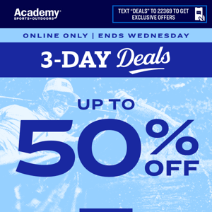 📣 Up to 50% Off Deals Online | Ends Wednesday