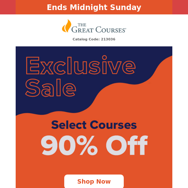 Select Courses on Sale Starting at $9.95