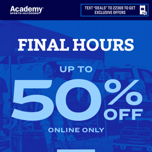 🚨FINAL HOURS🚨 50% OFF DEALS