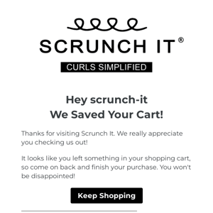Complete your purchase from Scrunch It