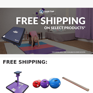 FREE SHIPPING on select products! 📦