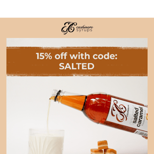 15% Off Salted Caramel Coffee Syrup