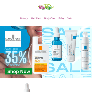 Up to 35% off La Roche-Posay, 20% off Eucerin