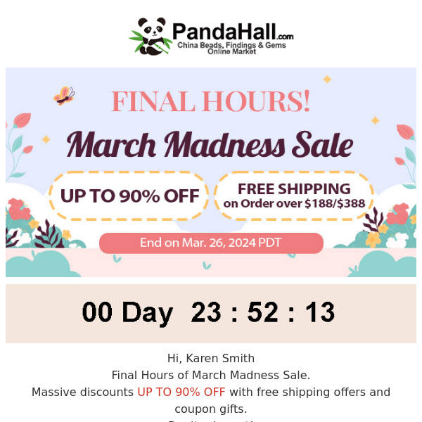 Final Hours! March Madness Sale UP TO 90% OFF & Free Shipping