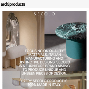 Playful and original Secolo furniture, highly customisable