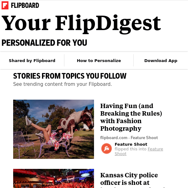 Your FlipDigest: stories from Sports, Health, News and more