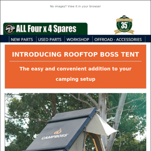 Introducing the NEW CampBoss 4x4 Rooftop Tent⛺