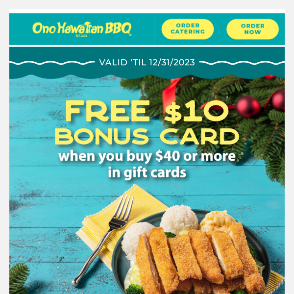 Give Ono with Gift Card Promo 🌴