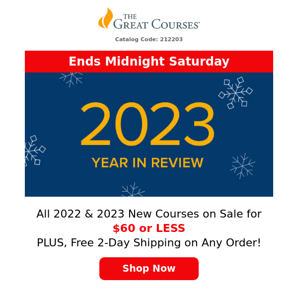 All 2022 & 2023 New Courses for $60 or LESS + Free 2-Day Shipping!