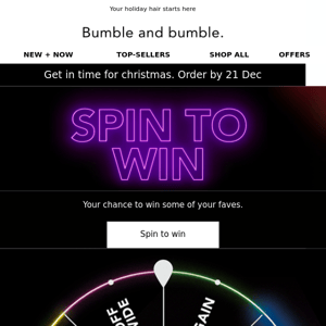 Today's your lucky day : Spin to win