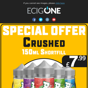 🤯 MEGA DEAL CRUSHED 150ML ONLY 7.99! 🤯