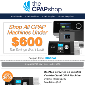 Today Only! CPAPs Under $600—Pre-Black Friday Savings End at Midnight