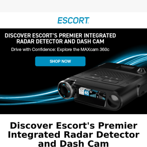 Discover Escort's Premiere Integrated Radar Detector and Dash Cam 📷