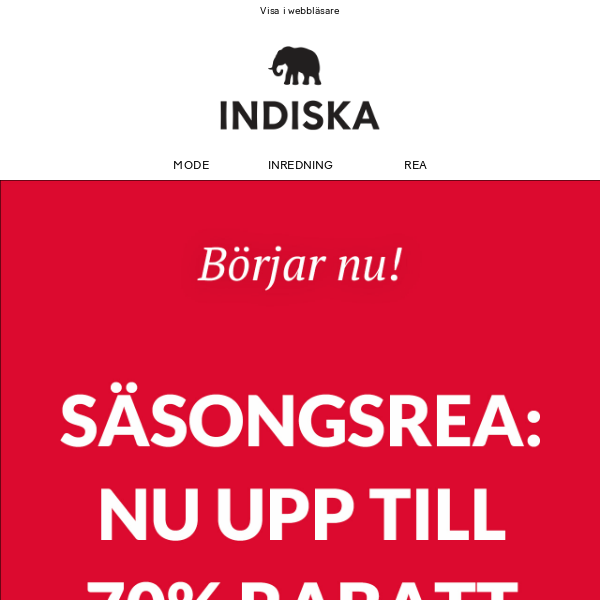 REA: nu upp till 70% rabatt