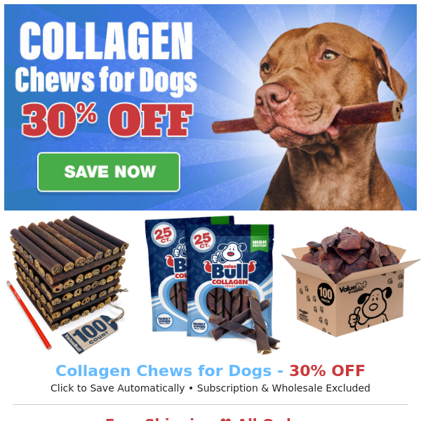Collagen For Dogs > 30% Off