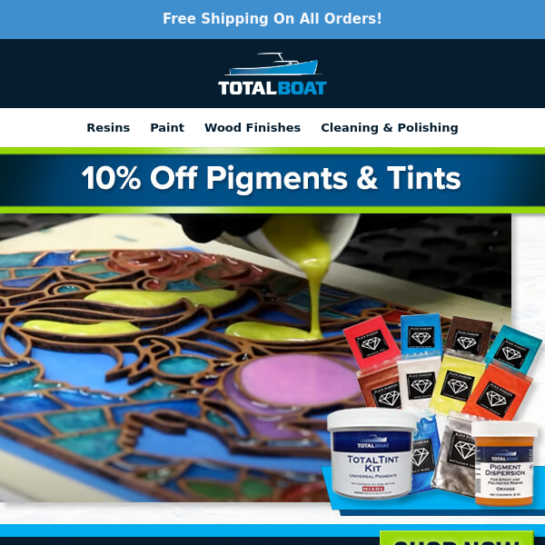 Save 10% On Epoxy Pigments & Tints