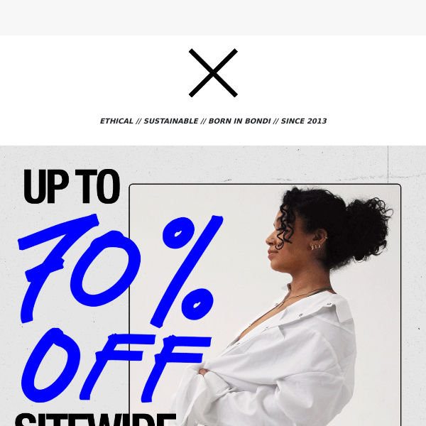 Up to 70% Off Sitewide ✕ Few days left!