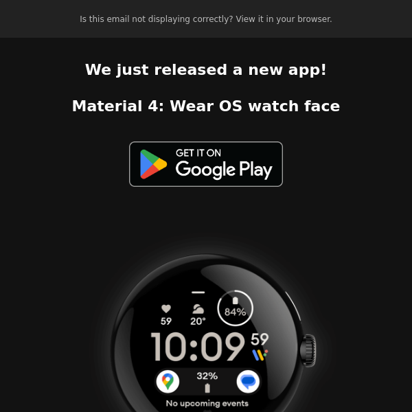 Material 4 Watch face