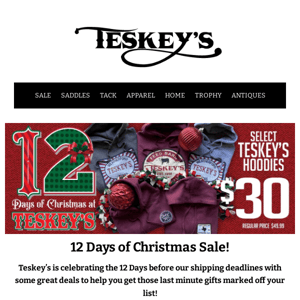 12 Days of Christmas at Teskey's!