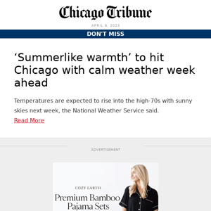 Chicago to warm up