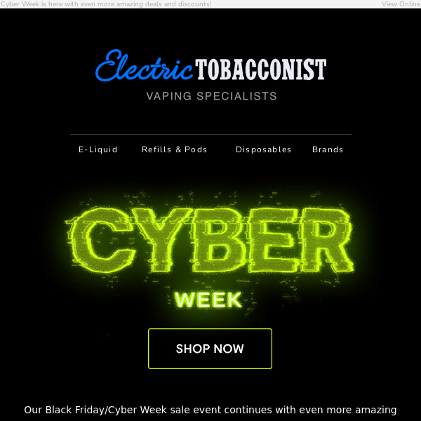 Top vape offers for Cyber Week