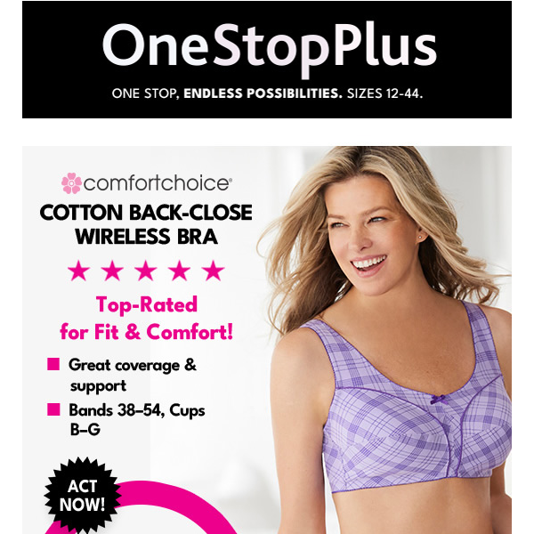 Snag our best-selling Cotton Wireless Bra for ONLY $7.99 - OneStopPlus