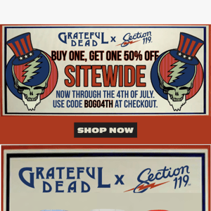 🇺🇸 Buy 1 Get 1 50% OFF All Grateful Dead Products 🇺🇸