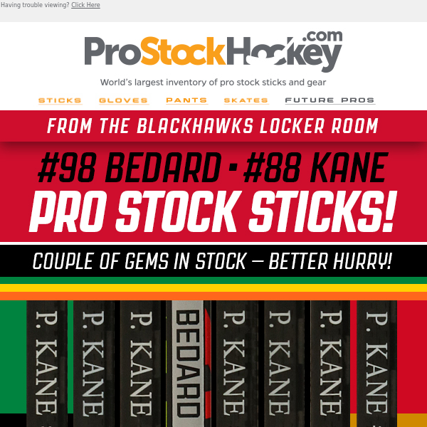 🔥 Blackhawks #98 & #88 Pro Sticks! 👀