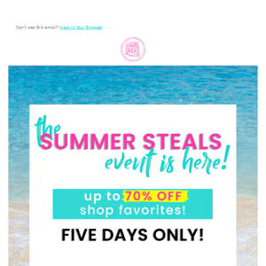 Summer Is Served ☀️ Up to 70% Off!