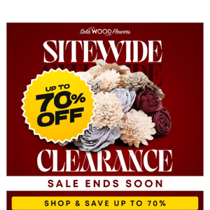 🚨 Don't miss our sitewide clearance sale! 🚨