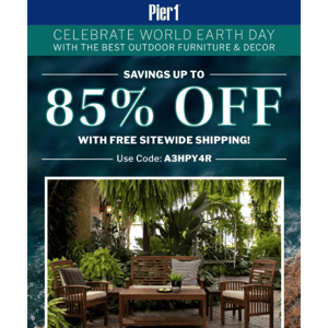 World Earth Day Savings Up To 85% 🌎