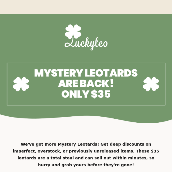 🍀$35 Mystery Leotards RESTOCKED!🍀