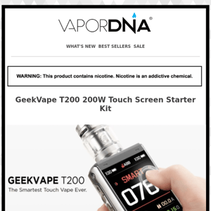 Featuring large 2.4" touch screen! GeekVape T200 Starter Kit is here!
