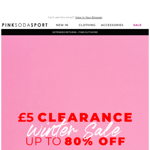 £5 Clearance is back